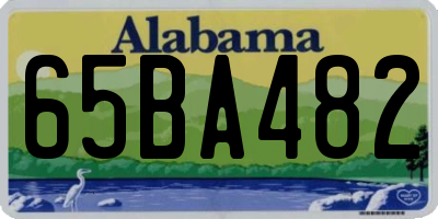 AL license plate 65BA482