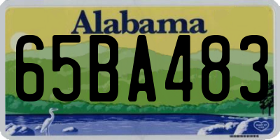 AL license plate 65BA483