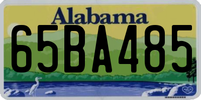 AL license plate 65BA485