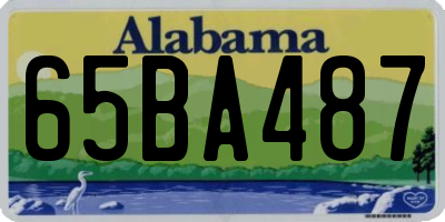 AL license plate 65BA487