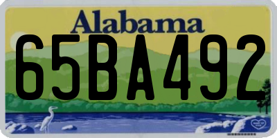 AL license plate 65BA492