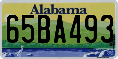 AL license plate 65BA493