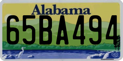 AL license plate 65BA494