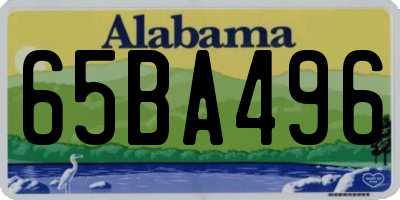 AL license plate 65BA496