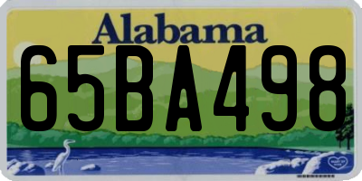 AL license plate 65BA498