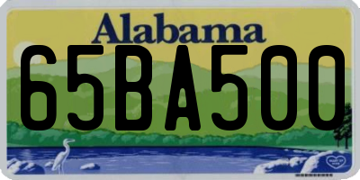 AL license plate 65BA500
