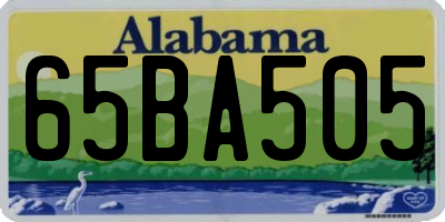 AL license plate 65BA505