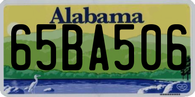AL license plate 65BA506