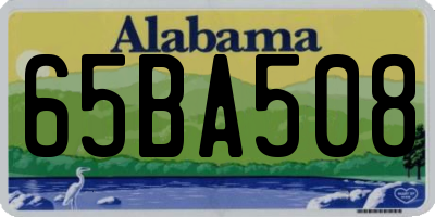 AL license plate 65BA508