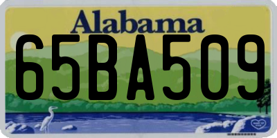 AL license plate 65BA509