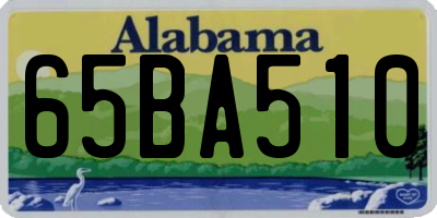 AL license plate 65BA510