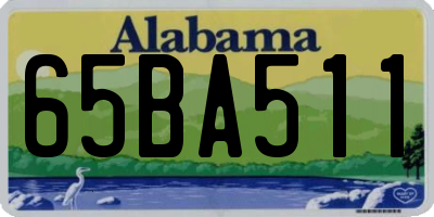 AL license plate 65BA511