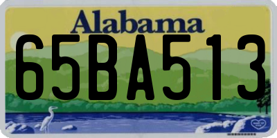 AL license plate 65BA513