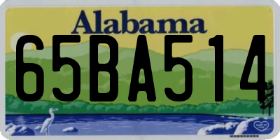 AL license plate 65BA514