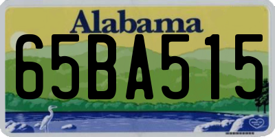 AL license plate 65BA515