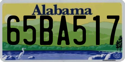 AL license plate 65BA517