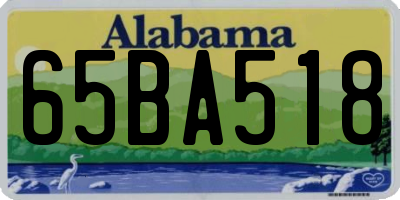 AL license plate 65BA518