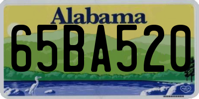 AL license plate 65BA520
