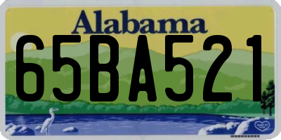 AL license plate 65BA521