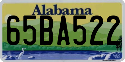 AL license plate 65BA522