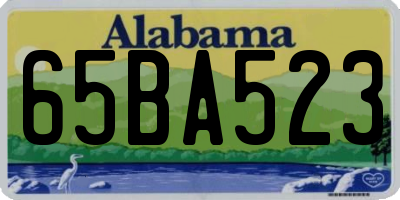AL license plate 65BA523