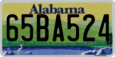 AL license plate 65BA524