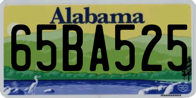 AL license plate 65BA525