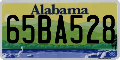 AL license plate 65BA528