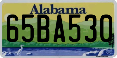 AL license plate 65BA530