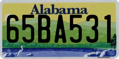AL license plate 65BA531