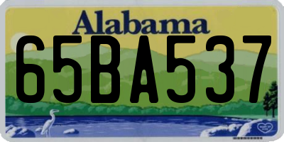 AL license plate 65BA537
