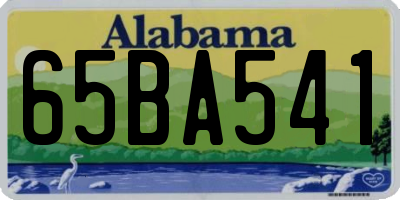 AL license plate 65BA541