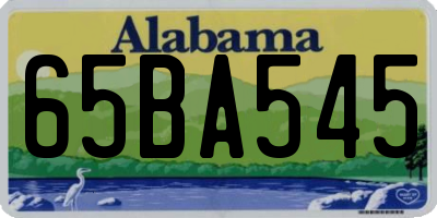 AL license plate 65BA545