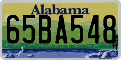 AL license plate 65BA548