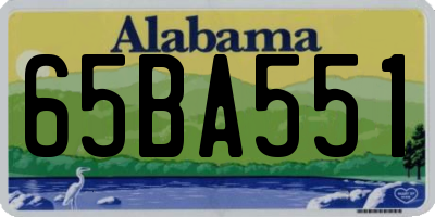 AL license plate 65BA551