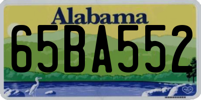 AL license plate 65BA552
