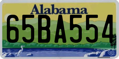 AL license plate 65BA554