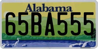 AL license plate 65BA555