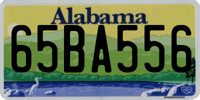 AL license plate 65BA556