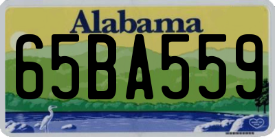 AL license plate 65BA559