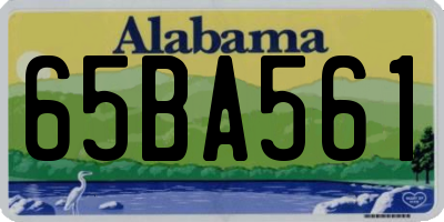 AL license plate 65BA561