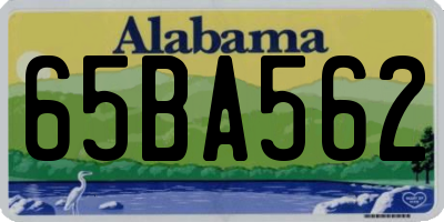 AL license plate 65BA562