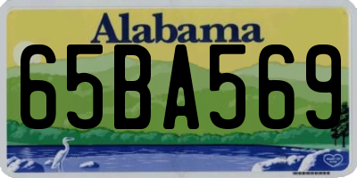 AL license plate 65BA569