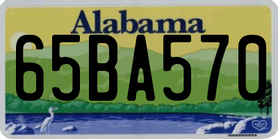 AL license plate 65BA570