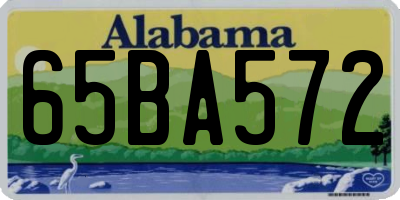 AL license plate 65BA572
