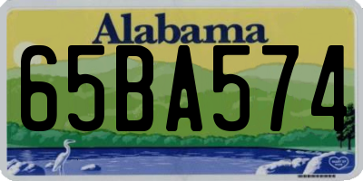 AL license plate 65BA574