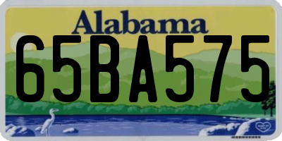 AL license plate 65BA575