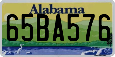 AL license plate 65BA576