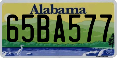 AL license plate 65BA577