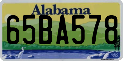 AL license plate 65BA578